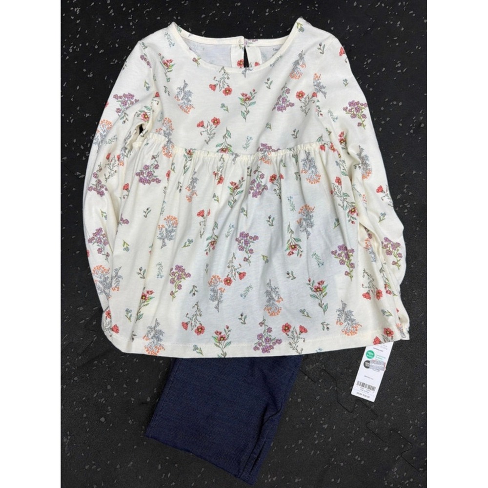 Carters Girls Floral Tunic and Flare Leggings 2-Piece Set Size 6 6x NWT